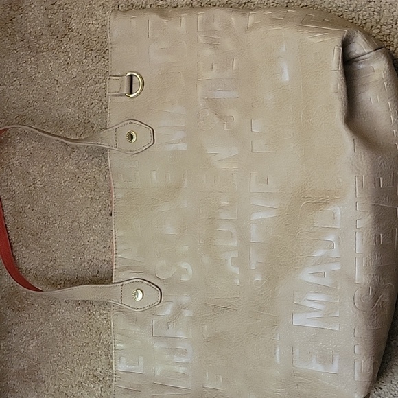 Steve Madden tote. Tan with orange interior. Satchel style. - Picture 4 of 4